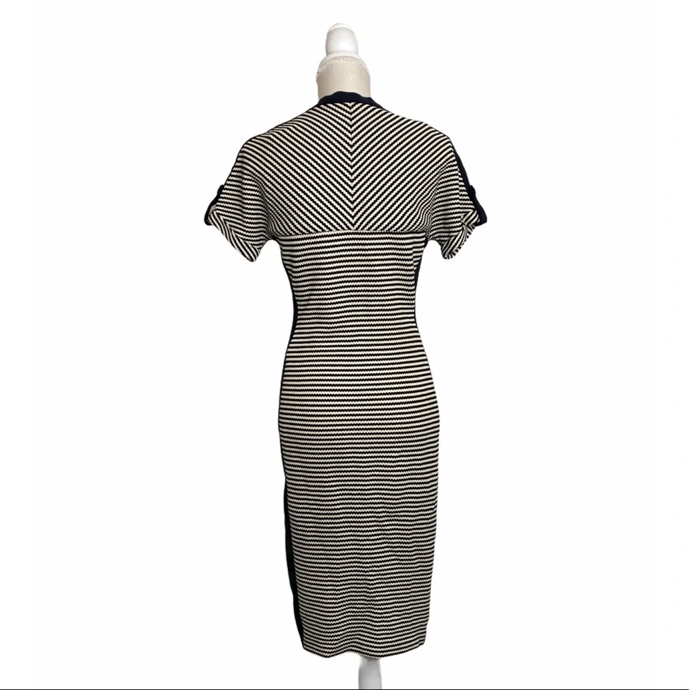 Veronica Beard Striped Button Down Bodycon Dress - Picture 3 of 4